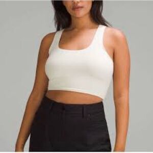 LULU White Crop Tank